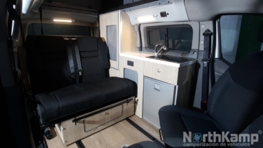 Mueble lateral completo y asiento cama Scopema Altair en NV200